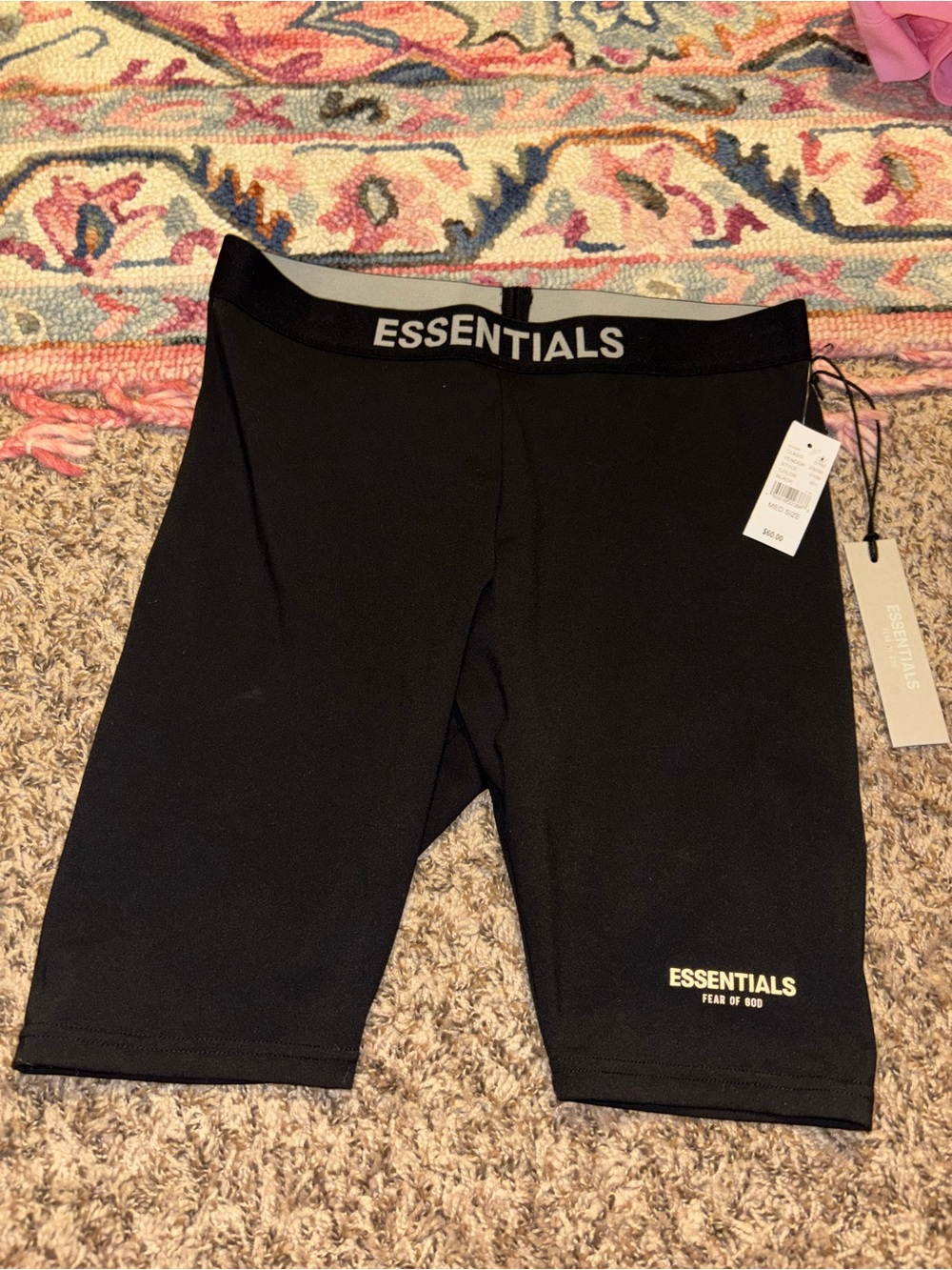 Essentials Black women Logo Bike Shorts
